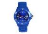 Blue Silicone Wristband Watches Waterproof , Customized Logo / Color / Size