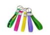 Pomotional Custom Made Silicone Bracelet Keychain / Key Tag Eco-Friendly