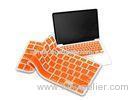 Macbook 15 Inch Silicone Keyboard Covers , Orange Computer Keyboard Dust Cover