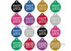 Round Personalized Dog Collar ID Tags Custom Silicone Products For Your Pet