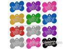 Customized Dog Bone Collar Tags Custom Silicone Products , Pink / Red