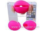 Iphone 4 / 4s Horn Stand Speaker Cell Phones Accessory Pink Eco-Friendly Silicone