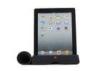 Black Silicone Horn Stand Speaker Cell Phones Accessory For iPad 2 / 3 / 4