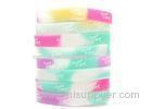 Colorful Swirl Silicone Wristbands Custom Silicone Products , Personalised
