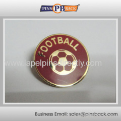 2014 hard enamel football badges for souvenir