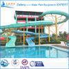 Cool Swimming Pool Water Slide Fiberglass Material