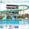 Cool Swimming Pool Water Slide Fiberglass Material