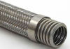 Hydro-formed stainless braided corrugated medium pressure hose