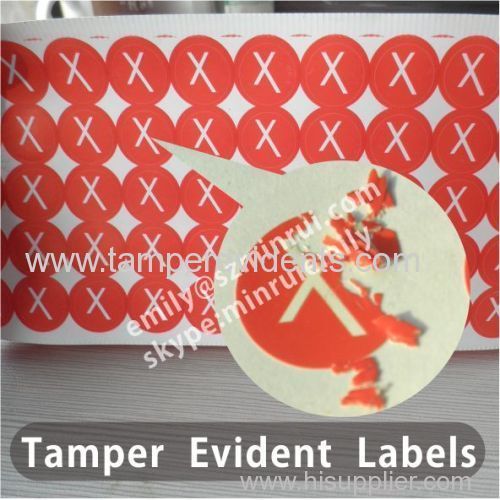Order Round Destructible Label Printing,Custom Destructive Sticker Print,Round Security Tamper Resistant Labels