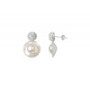 925 Sterling Silver Earring with Fresh Water Pearl.