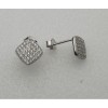 925 Sterling Silver Earring with Zircon and Synthetic Stone