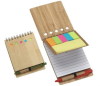 Promotional pocket bamboo cover eco notepad with sticky notes