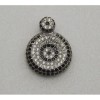 925 Sterling Silver Pendant with Rhodium,Zircon and Synthetic Stone