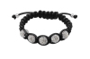 925 Sterling Silver Shamballa Style Bracelet with Preciosa Crystal