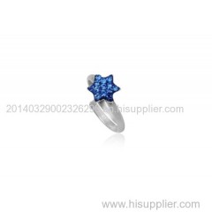 925 Sterling Silver Ring with Preciosa Crystal