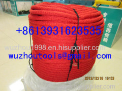 Plastic rope strands hawser rope Polypropylene braided rope