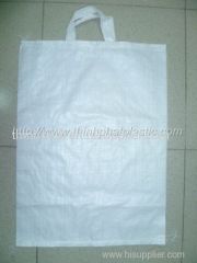 Plastic bag for packing rice with 2 handles, holes