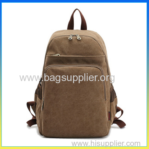 Hot selling cute canvas school shoulders package strong backpack bag