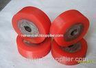 Oil Resistant Industrial Red PU Polyurethane Coating Rollers Wheels / Polyurethane Wheels