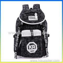 Korea style new design canvas shoulders bag fashion drawstring backpack