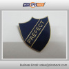 2014 Promotional gift soft enamel shield lapel pin badge with butterfly clutch