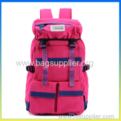 Korea style high density canvas girls shoulders bag camping and hiking backpack