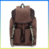 Stylish Korea style laptop shoulder bags canvas drawstring heavy duty school backpack