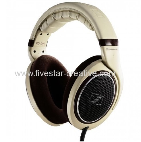 Sennheiser HD598 High-End Open Circumaural Over Ear Headphones Burl Wood Accents