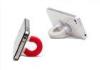 White Adjustable Magnet Mobile Phone Holder Silicon Mini With U Shaped
