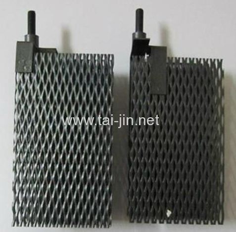 Titanium Anode with Mixed Ruthenium-Iridium oxide as coating for water treatment.