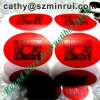 Custom Round Red barcode Stickers