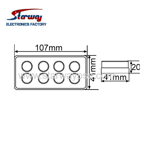 Starway Police Warning LED Grill Light