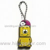 2014 New style Animal Metal keychain, made of Metal/PVC/Cotton material