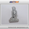 Metal printed lapel pin badge with epoxy dome