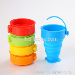 Travel collapsible portable silicone cups with kinds colors