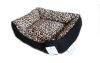 Fashion Leopard dog bed with a handle,top quality reasonable price/pet bed