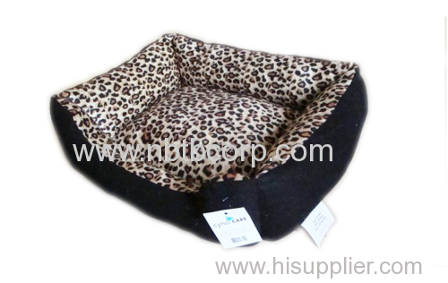 Fashion Leopard dog bed with a handle,top quality reasonable price/pet bed