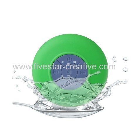 IPX4 Grade Mini Ultra Portable Waterproof Bluetooth Wireless Stereo Speakers with Suction cup Green