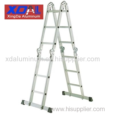 XD-M-370 Compact folding Aluminum multi purpose ladder portable with anti slip ends