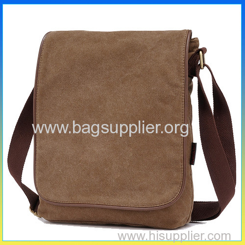 Manufacturer of new design canvas message bag leisure shoulder satchel