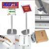 XD-J-L02 Aluminum silver black poster stands standing signs A3 poster changeable for sales promotion