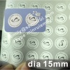 Custom Rould Dia 15mm Destructible Labels For An Iran Customer,Tamper Proof Stickers,Custom Destructible Tamper Seal