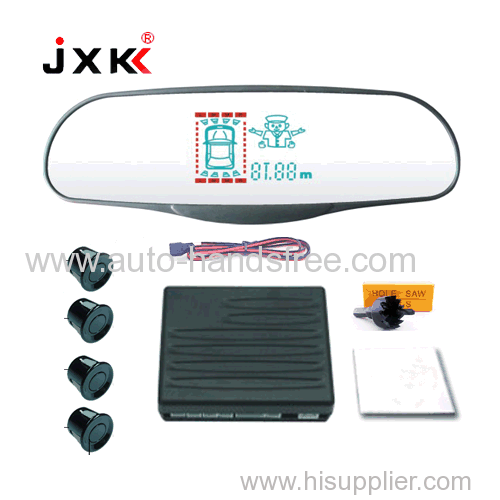 universal ultrathin rearview mirror vfd vacuum fluorescent display with police icon auto reverse sensor system 4 probe