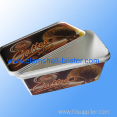 Ice-cream Plastic Packaging box with lid