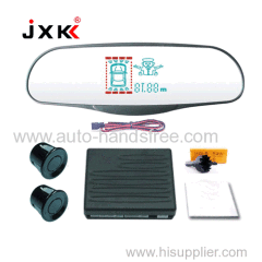 universal ultrathin rearview mirror vfd vacuum fluorescent display with police icon auto reverse sensor system 2 probe
