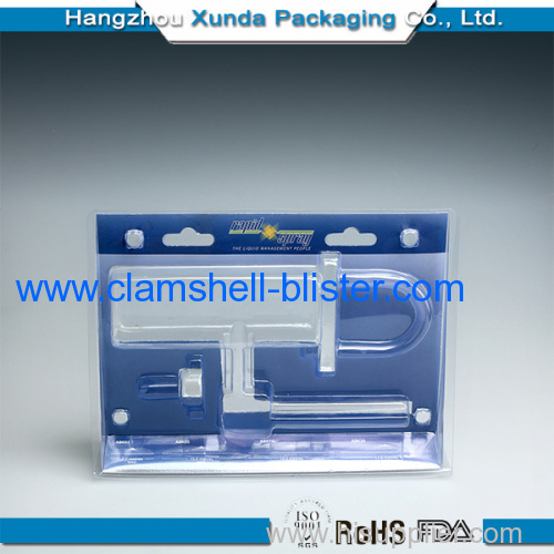 Plastic Clamshell Packaging For Hardware With Paper Card