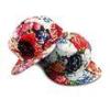 100% Cotton Peony Flower Custom Strapback Hats With Reinforced Sweatband