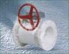 PVDF Flange Ball Valve Worm-gear handle 1/2&quot;~12&quot; DIN / ANSI /JIS, Plastic Ball Valve