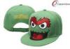 Green Sesame Street Childrens Baseball Caps Custom Embroidered Baseball Hats