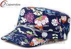 Custom Floral Military Baseball Hats , Five Panel Snapback Baseball Caps